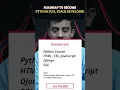 Roadmap to python based full stack developer