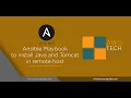 Ansible playbook to install java and tomcat in remote host