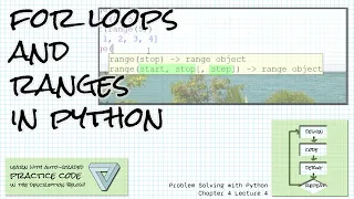 Counting for loops and the range function Problem Solving Ch 4 Lecture 4