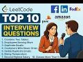 Top 10 LeetCode SQL Interview Questions SQL Coding Interview Preparation
