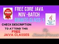 Core Java Doubts Class 1 Nov Batch Check Description To Attend This FREE Classes Sateesh Patnaik