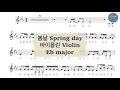 Lagu [바이올린] 봄날 BTS / spring day violin  / 바이올린+피아노악보 / violin \u0026 piano score