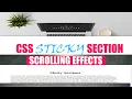 CSS Sticky Section Scrolling Effects Html CSS Tutorial