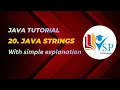 Strings in Java Java String Tutorial for Beginners String Methods Examples