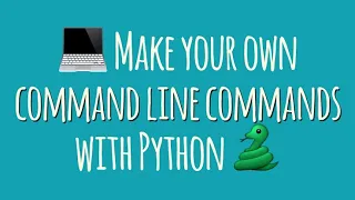command line utility in python