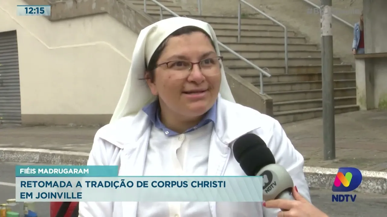 Fiéis madrugaram: retomada a tradição de Corpus Christi em Joinville
