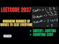 2037 Minimum Number of Moves to Seat Everyone Greedy Sorting Counting Sort Array O m