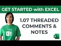 Excel for Beginners - Threaded Comments Notes