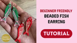 Beaded Fish Earring Tutorial DIY For Beginners