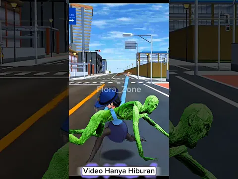 Police Hit Zombie Bhoot Monster Unknown | Sakura School Simulator Ding Dong #shorts #viral