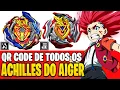 QR CODES DE TODOS OS ACHILLES DO AIGER AKABANE BEYBLADE BURST APP