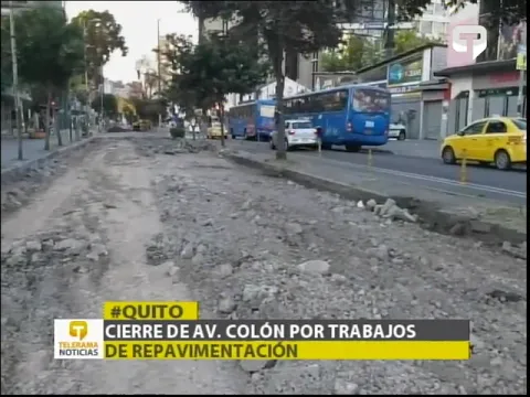 Cierre de av. Colón por trabajos de repavimentación