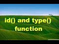 6 type and id function in Python