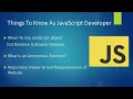 Things To Know As JavaScript Developer - Part 6