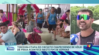 Atletas se preparam para a 3ª etapa do Circuito Chapecoense de Vôlei de Praia