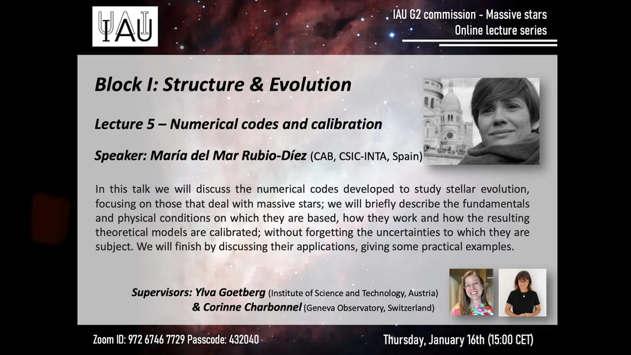 Block I: Struct. & Evol.- L5 - Numerical codes and calibration