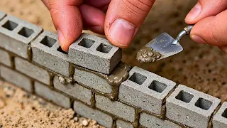 Man Builds Tiny Houses with Mini Bricks | DIY Constructions by @DIY-Garage