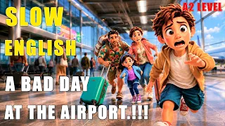  a bad day at the airport easy english listening for beginners a2 level 