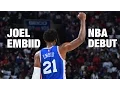 Joel Embiid NBA Debut in Philly 10 26 16