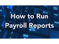 Dallas ISD How to Run Payroll Reports