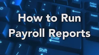 Dallas ISD How to Run Payroll Reports