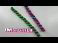 TWIST stitch with Gimp Boondoggle