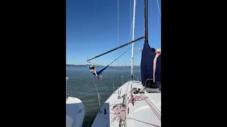 💦SO MEAN!!! Sailboat Dunktank💦 #ourladydefiant #yachtracing #cruisinglife #funny #liveaboard