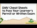DMV Cheat Sheets to Pass Your Learner s Permit or Written Exam