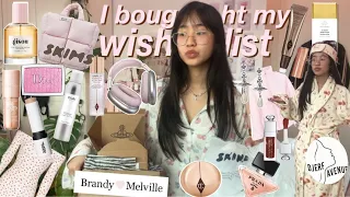 BUYING MY ENTIRE WISHLIST HUGE HAUL online shop with me sephora brandy meville skims