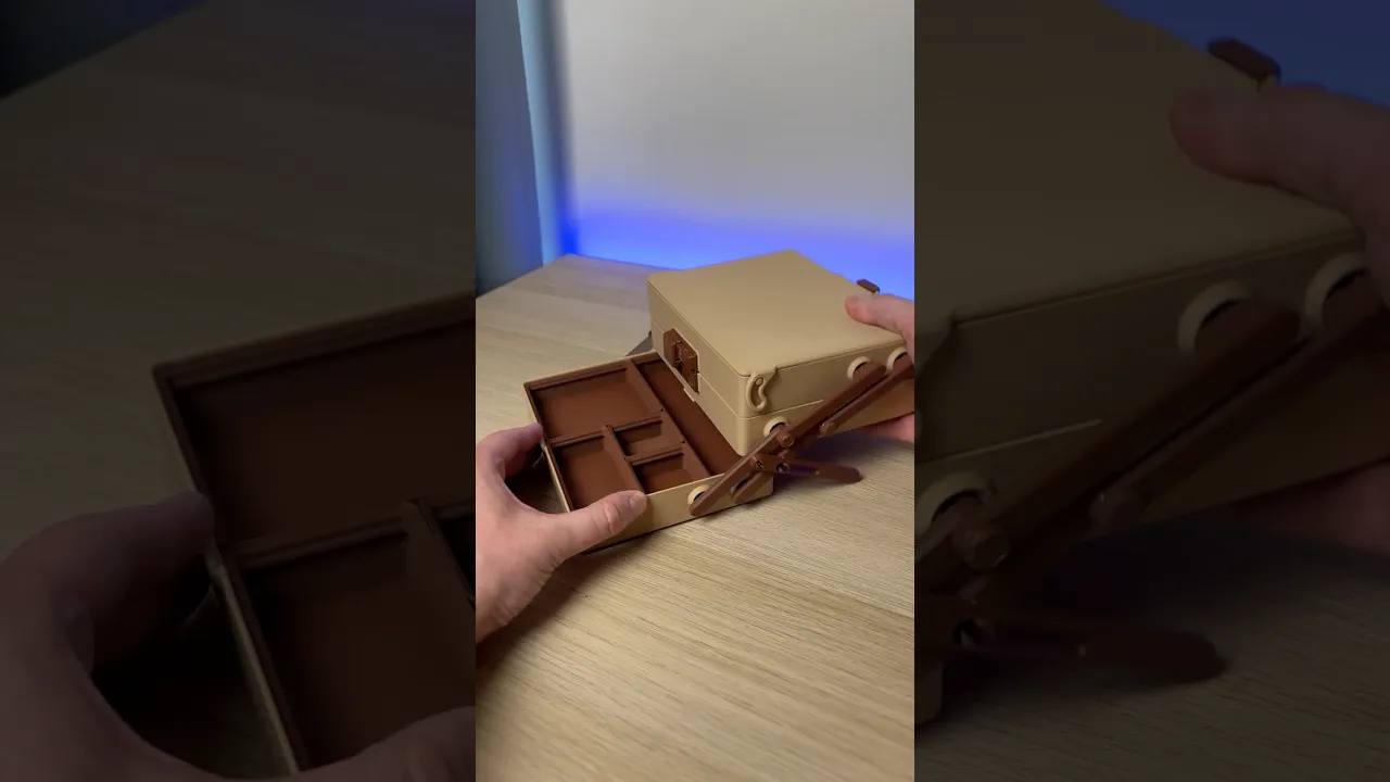 Tilt Box Organizer | Gridfinity 4x3 | Slide Lock video thumbnail