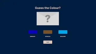 Javscript Project Guess the Colour Game