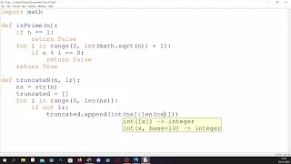 Project Euler 37 Solution in Python