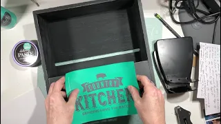 Thrift Store Makeover Paper Plate Holder