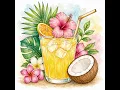 Tropical Summer Beach Escape Coloring Pages Relaxing Summer Art for Adults Teens