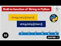 lstrip and rstrip string functions in Python -35 Hindi