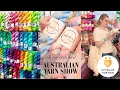 Australian Yarn Show Vlog Hand Dyed Yarn Haul Market Walkthrough Skein Machine Yarn Ash Eve