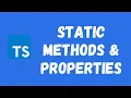 32 Static Methods and Static Properties in the Typescript Classes