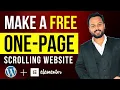 How to Build a One-Page Website Creating a One-Page Scrolling WordPress Website in 2022