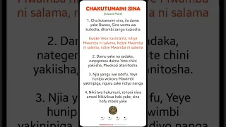CHAKUTUMAINI SINA Foryou Catholic Music Lyrics 
