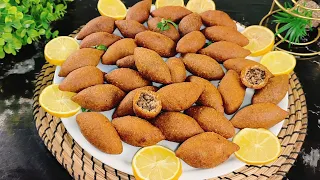 الكبة الشاميه أو المقلية بطريقة اقتصادية بأقل من نصف كيلو لحمة هتعملي ٤٠ واحدة هتشرفك في رمضان 