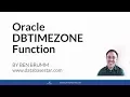 Oracle DBTIMEZONE Function