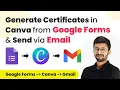Generate Certificates in Canva from Google Forms and Send via Email Canva Automation