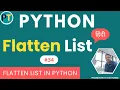 Flatten list in Python Python flatten list Python flatten list examples Nested list Hindi