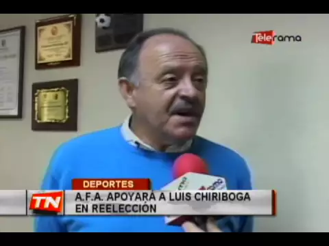 A.F.A. apoyará a Luis Chiriboga en reelección