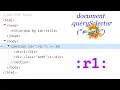 How to use querySelector with react useId generated id