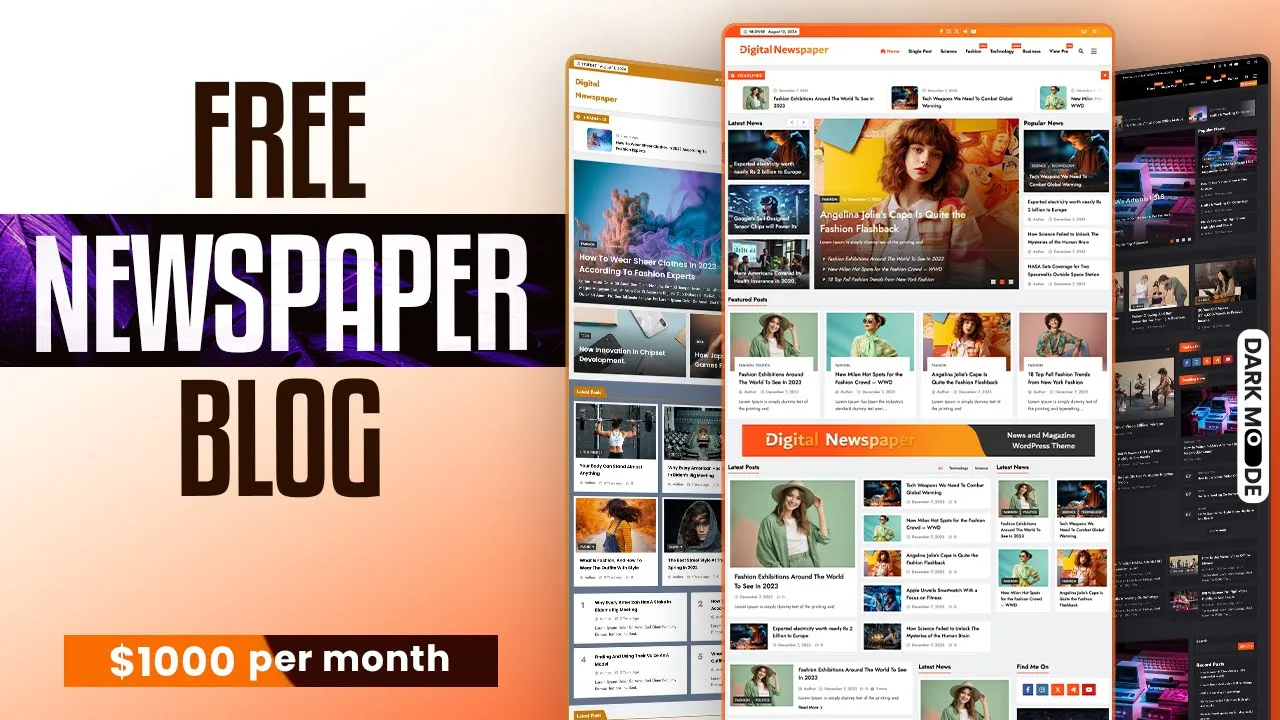 How to Make a Newspaper / Magazine Blog Website for FREE ~ WordPress Blog & Google AdSense 2025