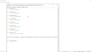 Python switch case implementation by using Dictionary