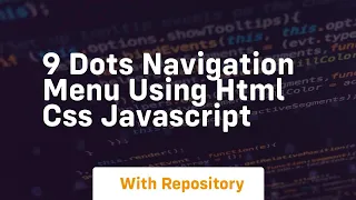 9 dots navigation menu using html css javascript