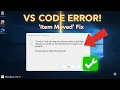 Item Changed or Moved VS Code Error Solved Desktop Taskbar