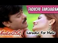 paduchu Bangarama Telugu song Karaoke with lyrics for male singers ( Andarivadu Movie )